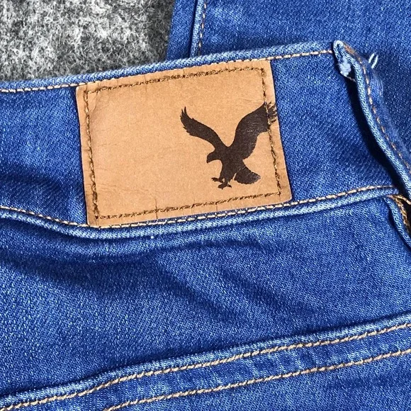 American Eagle Jeans Womens 00 Blue High Rise Jegging Super Super Stretch Skinny - Picture 12 of 16